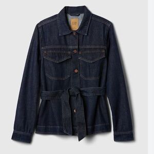 NWT Gap Ultrasoft Denim Belted Jacket